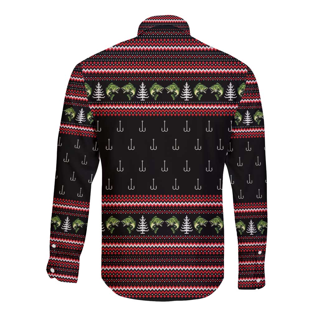 Merry Fishmas Christmas Long Sleeve Button Shirt Xmas Holiday Patterns - Wonder Print Shop