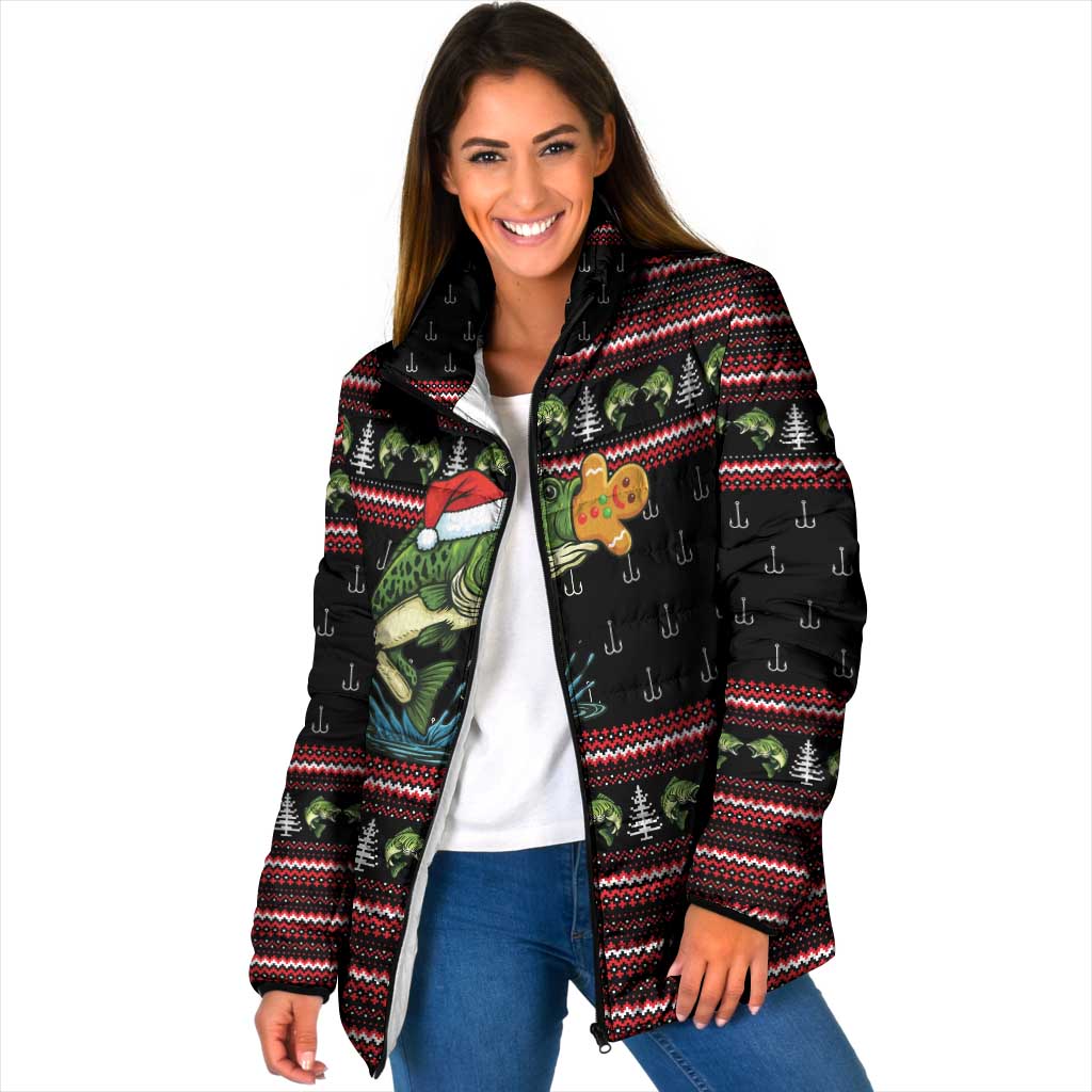 Merry Fishmas Christmas Padded Jacket Xmas Holiday Patterns - Wonder Print Shop