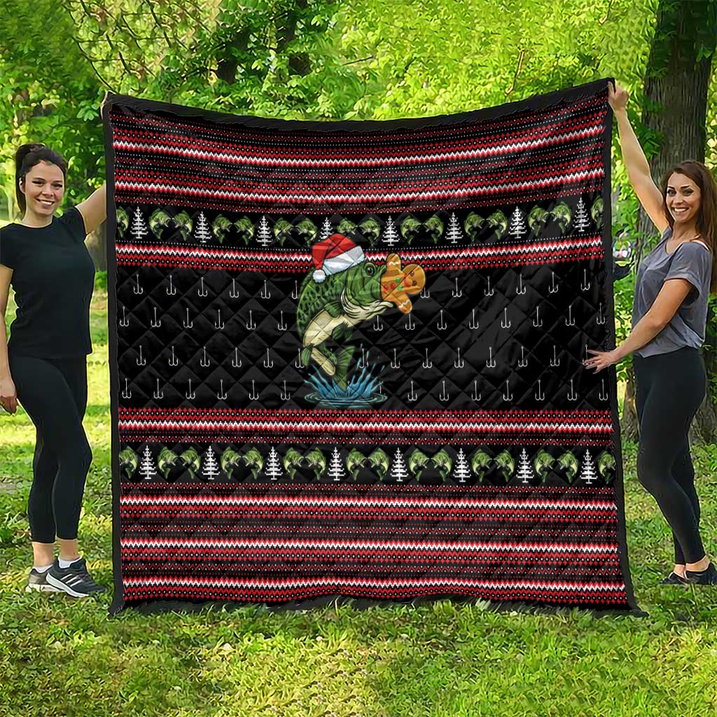 Merry Fishmas Christmas Quilt Xmas Holiday Patterns - Wonder Print Shop