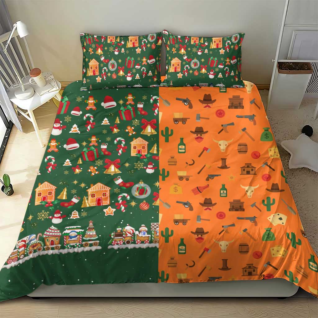 Merry Kiss My Texas Christmas Bedding Set Xmas Holiday Patterns - Wonder Print Shop