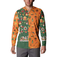 Merry Kiss My Texas Christmas Button Sweatshirt Xmas Holiday Patterns - Wonder Print Shop