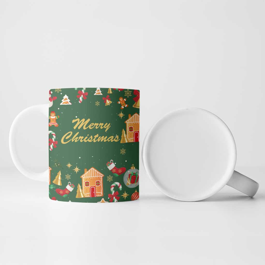 Merry Kiss My Texas Christmas Ceramic Mug Xmas Holiday Patterns - Wonder Print Shop