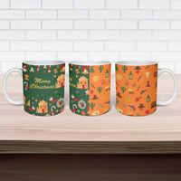 Merry Kiss My Texas Christmas Ceramic Mug Xmas Holiday Patterns - Wonder Print Shop