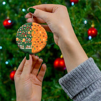 Merry Kiss My Texas Christmas Ceramic Ornament Xmas Holiday Patterns - Wonder Print Shop