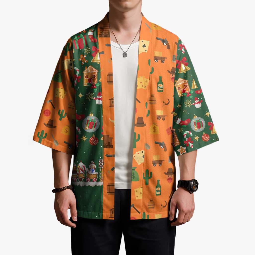 Merry Kiss My Texas Christmas Kimono Xmas Holiday Patterns - Wonder Print Shop