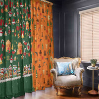 Merry Kiss My Texas Christmas Window Curtain Xmas Holiday Patterns - Wonder Print Shop