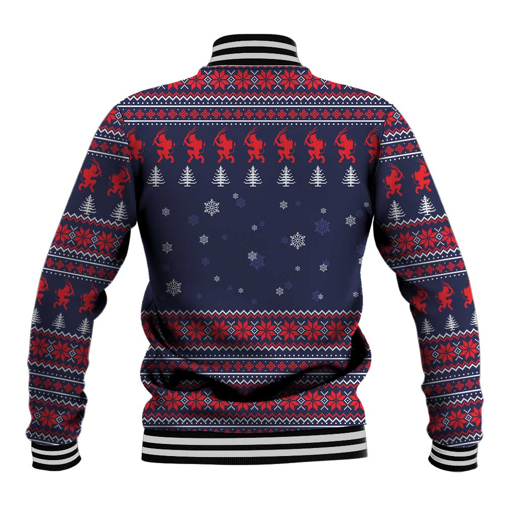 Merry Krampus Christmas Baseball Jacket Xmas Holiday Patterns - Wonder Print Shop