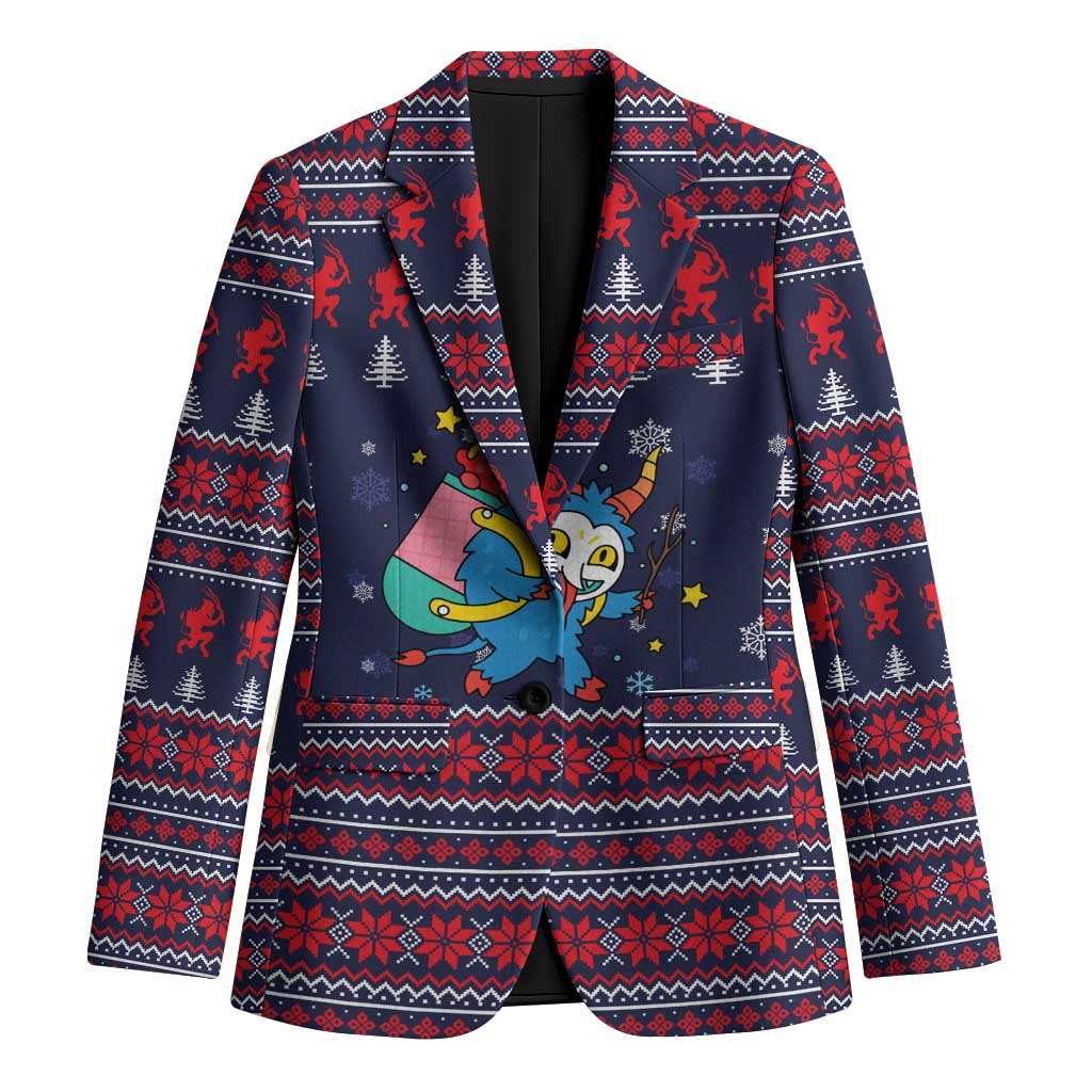 Merry Krampus Christmas Blazer Xmas Holiday Patterns - Wonder Print Shop