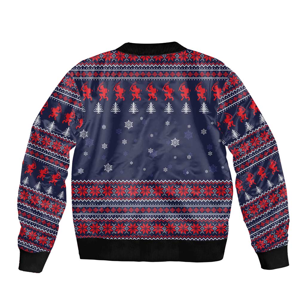 Merry Krampus Christmas Bomber Jacket Xmas Holiday Patterns - Wonder Print Shop