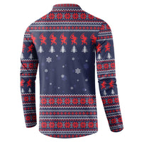 Merry Krampus Christmas Button Sweatshirt Xmas Holiday Patterns - Wonder Print Shop