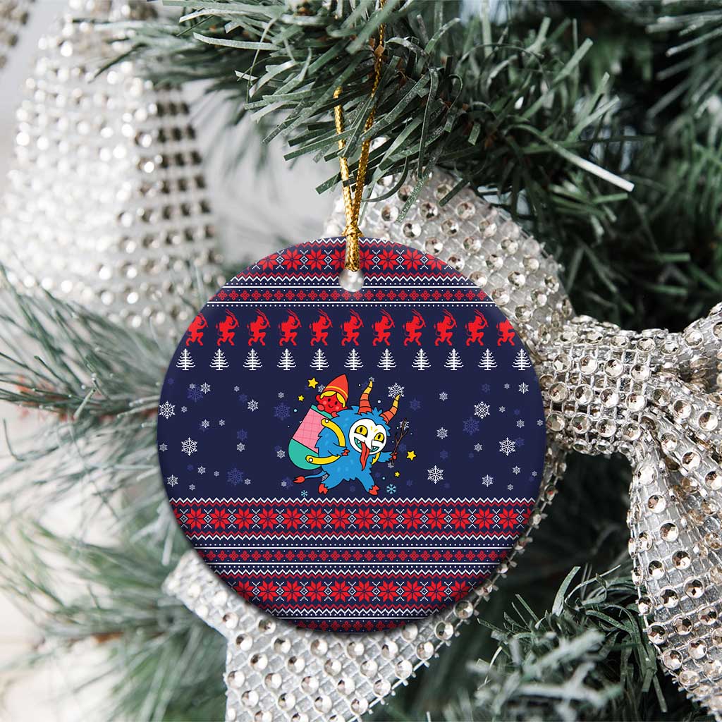 Merry Krampus Christmas Ceramic Ornament Xmas Holiday Patterns - Wonder Print Shop