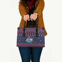 Merry Krampus Christmas Leather Bag Xmas Holiday Patterns - Wonder Print Shop