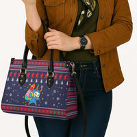 Merry Krampus Christmas Leather Bag Xmas Holiday Patterns - Wonder Print Shop
