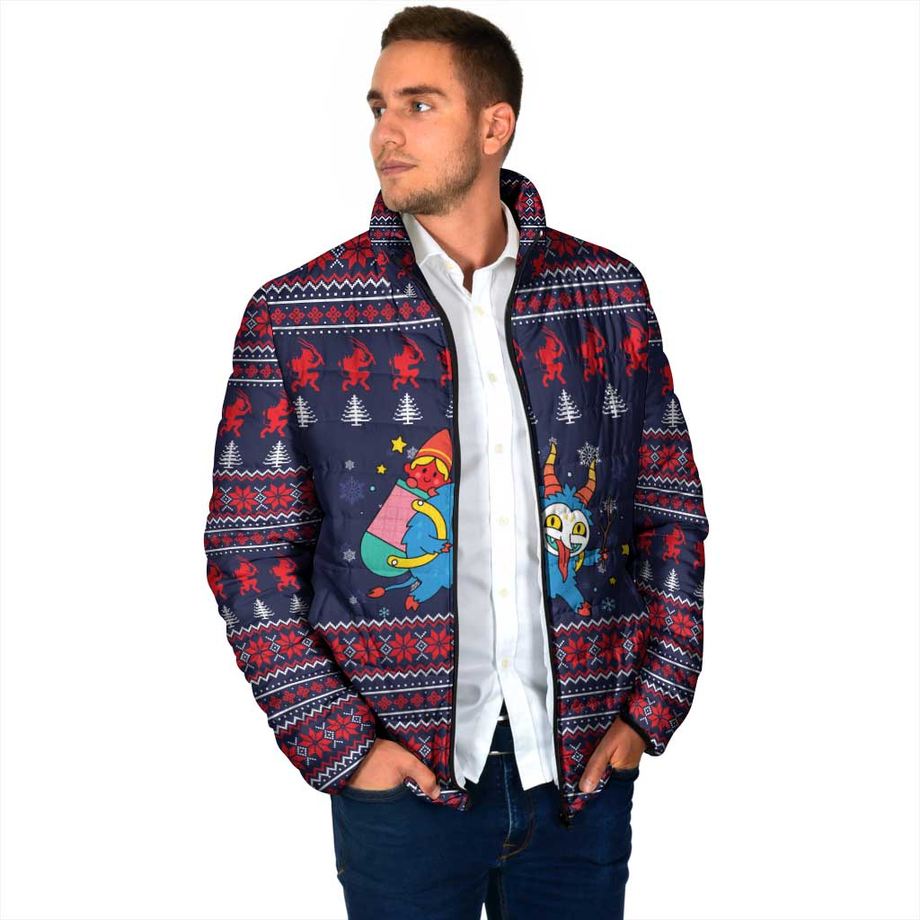 Merry Krampus Christmas Padded Jacket Xmas Holiday Patterns - Wonder Print Shop