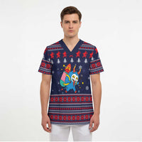 Merry Krampus Christmas Scrub Top Xmas Holiday Patterns - Wonder Print Shop