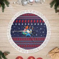 Merry Krampus Christmas Tree Skirt Xmas Holiday Patterns - Wonder Print Shop