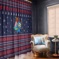 Merry Krampus Christmas Window Curtain Xmas Holiday Patterns - Wonder Print Shop
