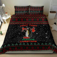 Penguin Tree Christmas Bedding Set Xmas Holiday Patterns - Wonder Print Shop