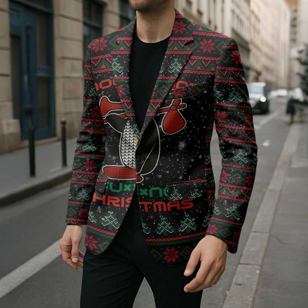 Penguin Tree Christmas Blazer Xmas Holiday Patterns - Wonder Print Shop