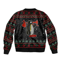 Penguin Tree Christmas Bomber Jacket Xmas Holiday Patterns - Wonder Print Shop