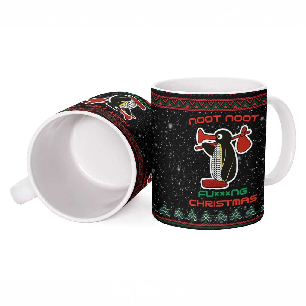 Penguin Tree Christmas Ceramic Mug Xmas Holiday Patterns - Wonder Print Shop