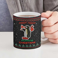 Penguin Tree Christmas Ceramic Mug Xmas Holiday Patterns - Wonder Print Shop