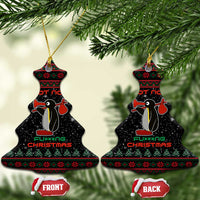 Penguin Tree Christmas Ceramic Ornament Xmas Holiday Patterns - Wonder Print Shop