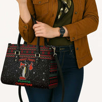 Penguin Tree Christmas Leather Bag Xmas Holiday Patterns - Wonder Print Shop