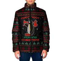 Penguin Tree Christmas Padded Jacket Xmas Holiday Patterns - Wonder Print Shop