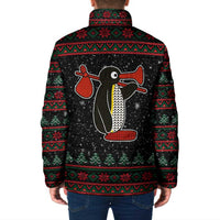 Penguin Tree Christmas Padded Jacket Xmas Holiday Patterns - Wonder Print Shop