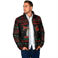Penguin Tree Christmas Padded Jacket Xmas Holiday Patterns - Wonder Print Shop