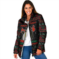 Penguin Tree Christmas Padded Jacket Xmas Holiday Patterns - Wonder Print Shop