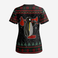 Penguin Tree Christmas Scrub Top Xmas Holiday Patterns - Wonder Print Shop