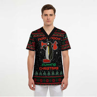 Penguin Tree Christmas Scrub Top Xmas Holiday Patterns - Wonder Print Shop