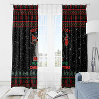 Penguin Tree Christmas Window Curtain Xmas Holiday Patterns - Wonder Print Shop