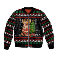 Pig Gorgeous Reindeer Christmas Bomber Jacket Xmas Holiday Patterns - Wonder Print Shop