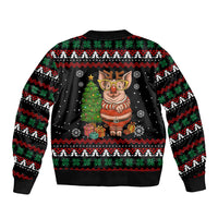 Pig Gorgeous Reindeer Christmas Bomber Jacket Xmas Holiday Patterns - Wonder Print Shop