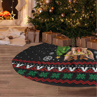 Pig Gorgeous Reindeer Christmas Tree Skirt Xmas Holiday Patterns - Wonder Print Shop