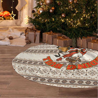 Riding Bulls Punchin Fools Christmas Tree Skirt Xmas Holiday Patterns - Wonder Print Shop