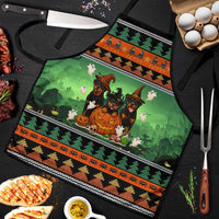 Rottweiler Christmas Apron Xmas Holiday Patterns - Wonder Print Shop