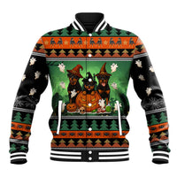 Rottweiler Christmas Baseball Jacket Xmas Holiday Patterns - Wonder Print Shop