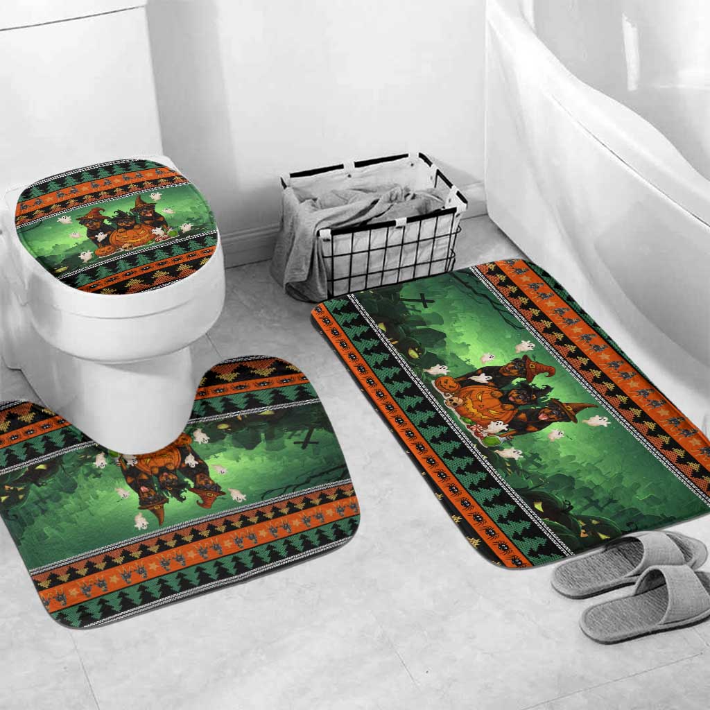 Rottweiler Christmas Bathroom Set Xmas Holiday Patterns - Wonder Print Shop
