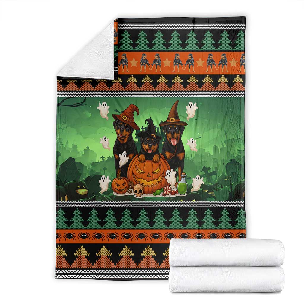 Rottweiler Christmas Blanket Xmas Holiday Patterns - Wonder Print Shop
