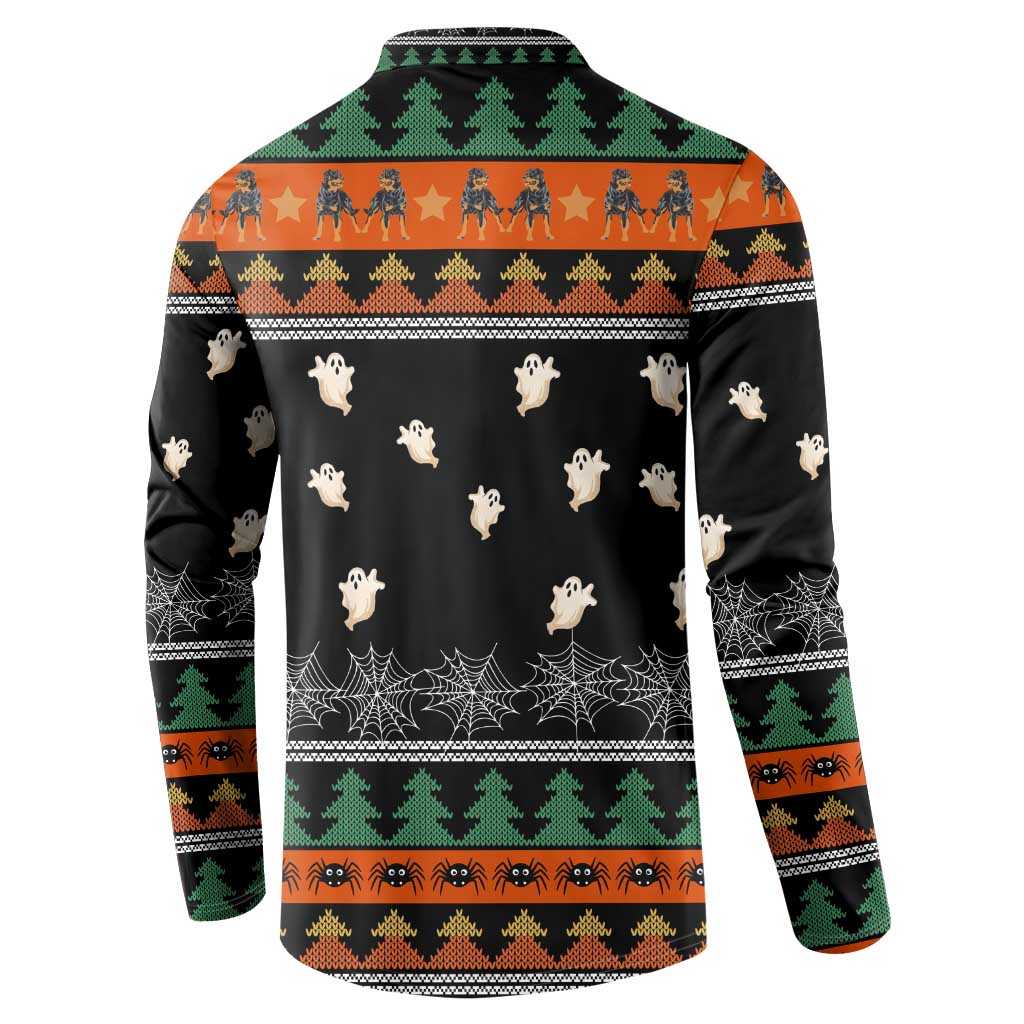 Rottweiler Christmas Button Sweatshirt Xmas Holiday Patterns - Wonder Print Shop