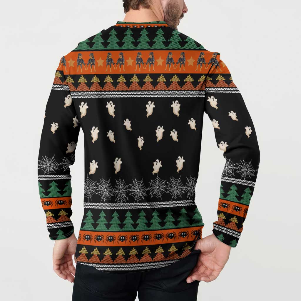 Rottweiler Christmas Button Sweatshirt Xmas Holiday Patterns - Wonder Print Shop