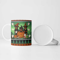 Rottweiler Christmas Ceramic Mug Xmas Holiday Patterns - Wonder Print Shop