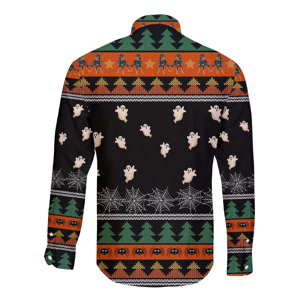 Rottweiler Christmas Long Sleeve Button Shirt Xmas Holiday Patterns - Wonder Print Shop