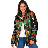 Rottweiler Christmas Padded Jacket Xmas Holiday Patterns - Wonder Print Shop
