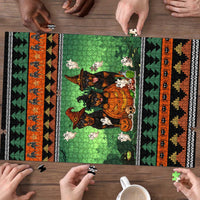 Rottweiler Christmas Puzzle Xmas Holiday Patterns - Wonder Print Shop