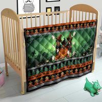 Rottweiler Christmas Quilt Xmas Holiday Patterns - Wonder Print Shop